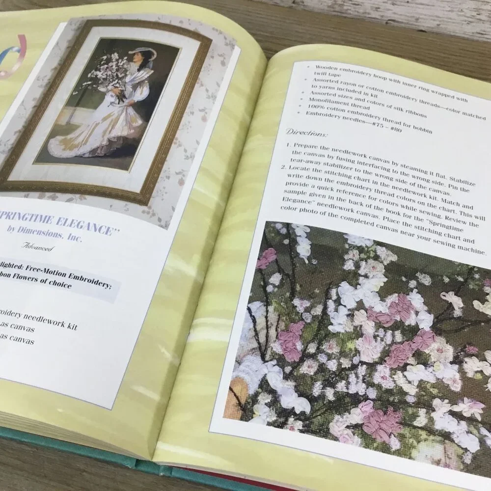 Silk Ribbon Machine Embroidery By Nancy Bednar Hardcover Book